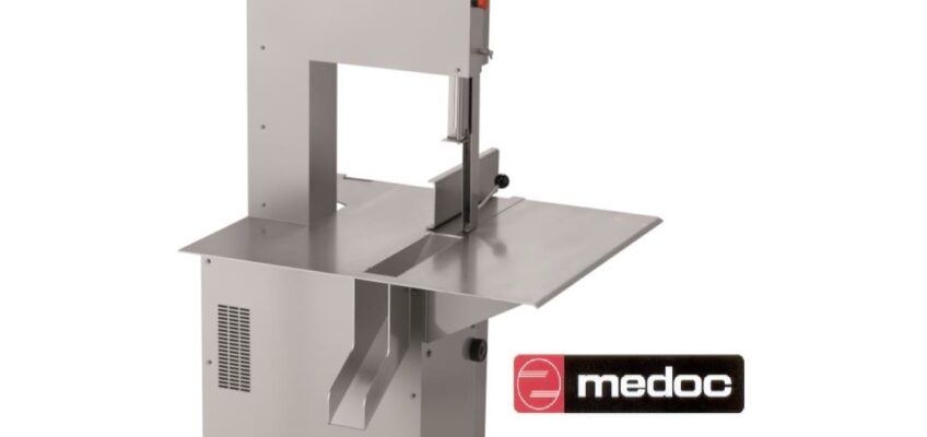 Piła taśmowa stojąca firmy MEDOC, model z rampą 75mm, STL350, STL390, STL430, STL480R.